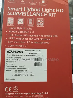 Hikvision Kit Camera 4 Camera Smart Hybrid Light DVR Motion Detection