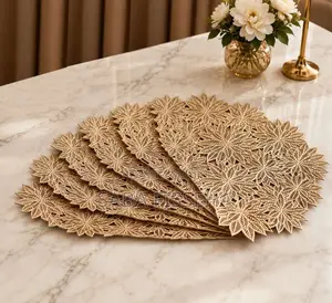 6pcs Golden Placemats