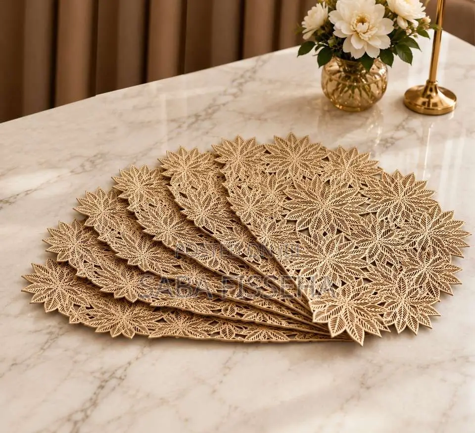 6pcs Golden Placemats