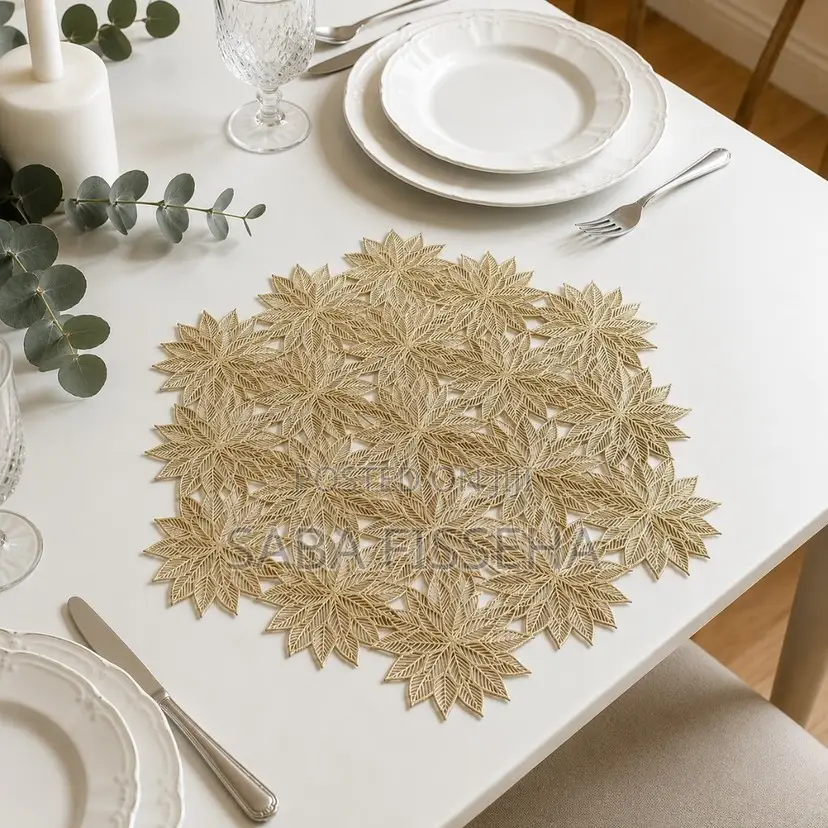 6pcs Golden Placemats