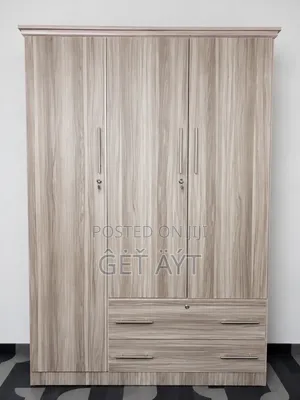 ቁምሳጥን ( 3-Door Wooden Wardrobe With Mirror Drawers)