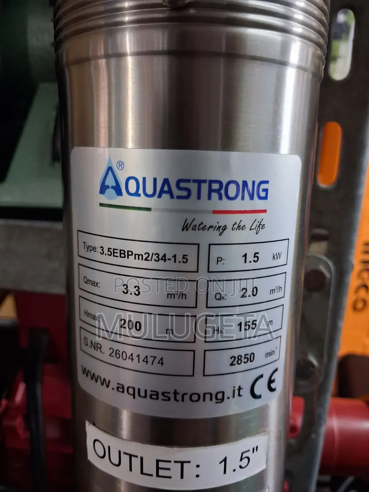 Borhole Pump Aqastrong 2hp