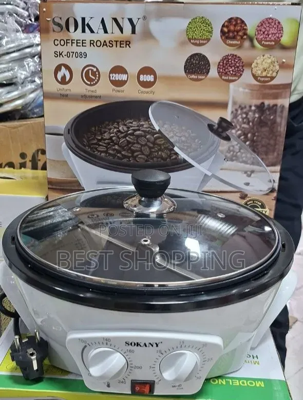 Sokany Coffee Roaster 800 Gram and Popcorn Roast Timer Temperature
