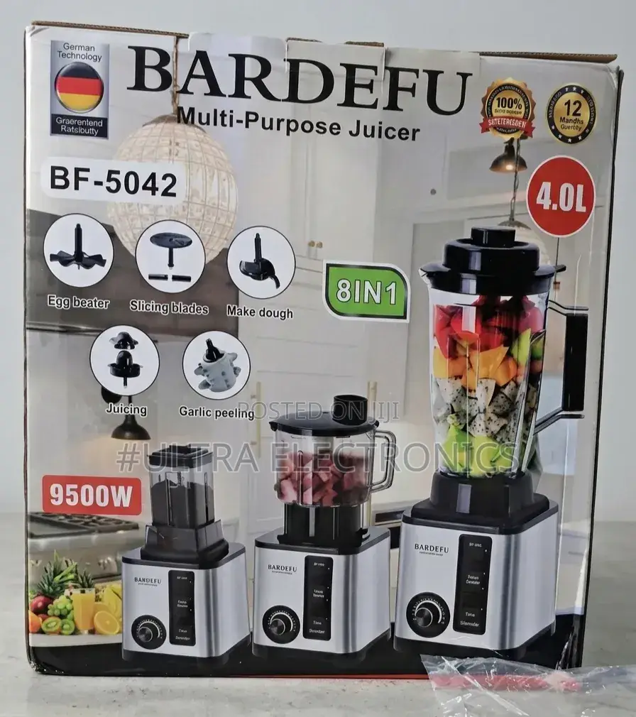 Bardefu Bf-5042 8-in-1 Multi-Purpose Juicer የምግብ ዝግጅትዎን በbardefu