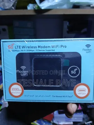 5G LTE Wireless Modem WiFi Pro (እጅግ ፈጣን እና ተንቀሳቃሽ)