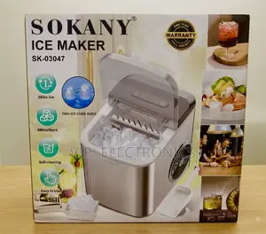 Sokany Ice Maker – 112W Makes 9 Ice Pieces in About 6 Minutes