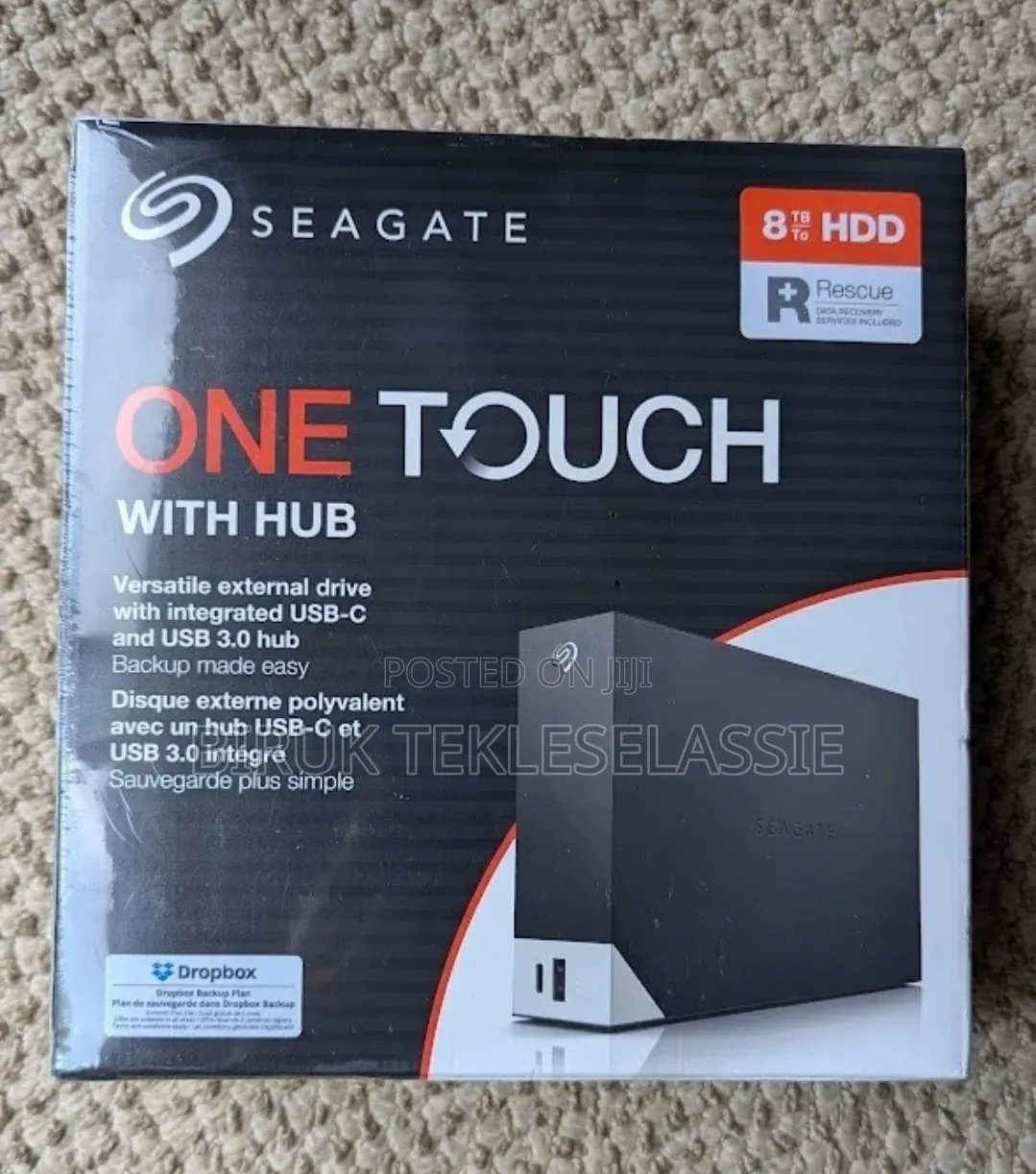 Seagate OneTouch 8 TB Hub External Hard Drive HDD New Sealed