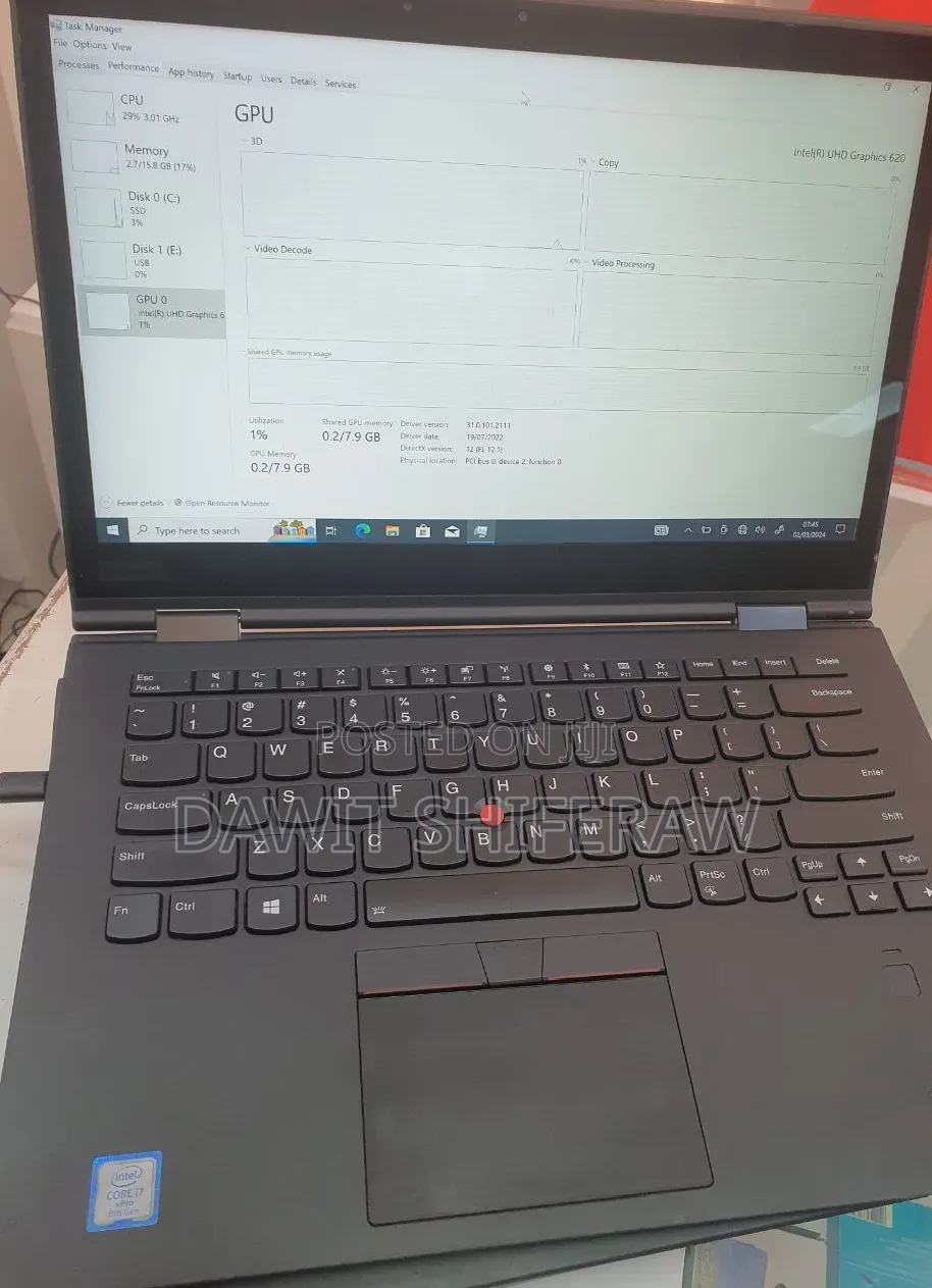 New Laptop Lenovo ThinkPad X1 Yoga 16GB Intel Core i7 SSD 512GB