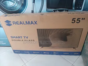 Realmax Smart TV Doubel Gelass 55 Inch Andraid 2026 Hifi Speaker