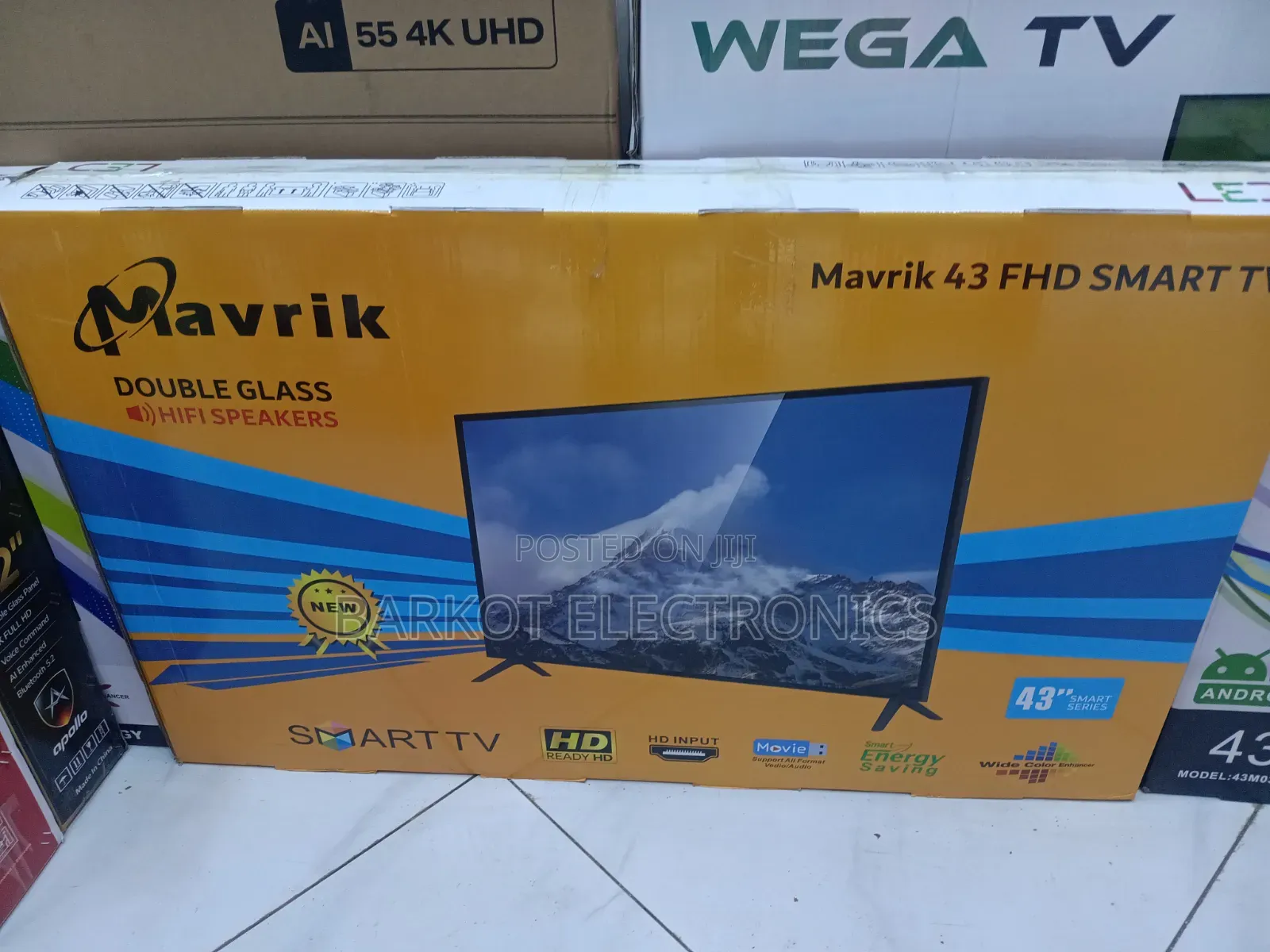 Mavrik Smart 43 Inch Doubel Gelass Secrin Hifi Speakers 2026 Model TV