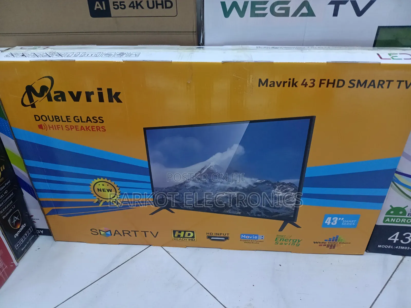 Mavrik Smart 43 Inch Doubel Gelass Secrin Hifi Speakers 2026 Model TV