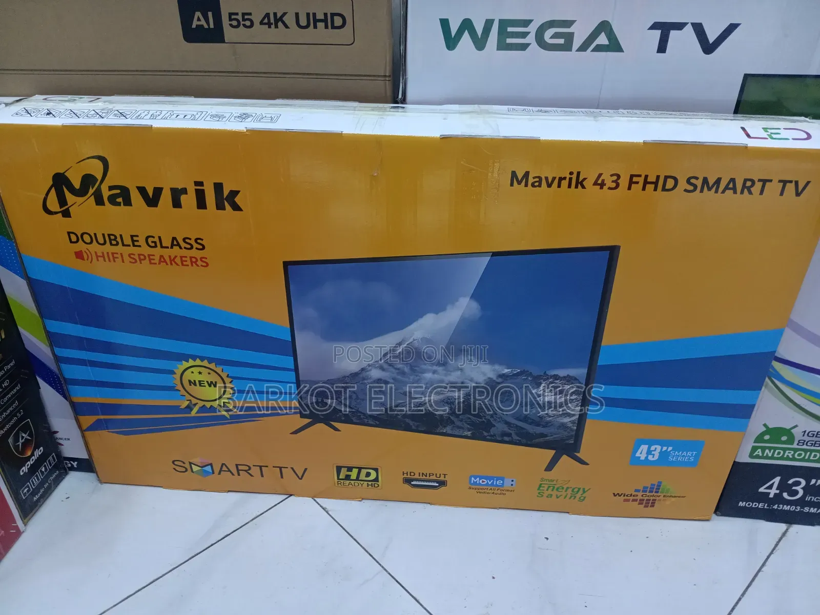 Mavrik Smart 43 Inch Doubel Gelass Secrin Hifi Speakers 2026 Model TV