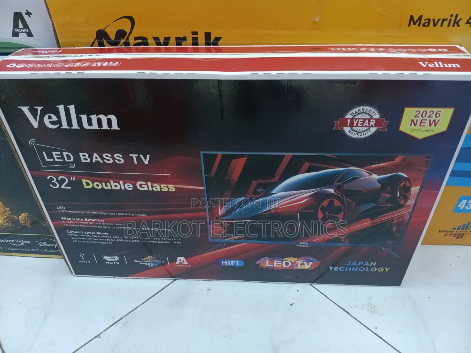 Vellum LED BASS TV 32 INCH Doubel Gelass Adis 2026 Model