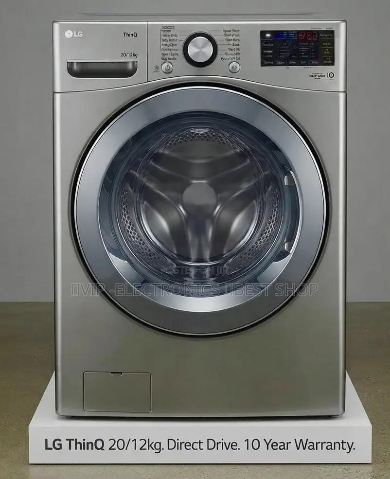 LG Automatic Washing Machine 20/12 Front Loader Dryer End Washer