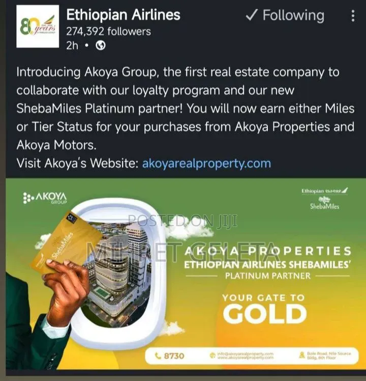 3bdrm Apartment in Akoya Properties, Bole for sale