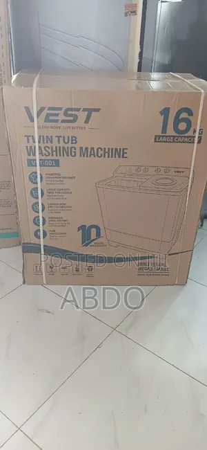 Vest Top Twin Tub Washing Mashine 16kg Quality Doubel Moter Adis 2026
