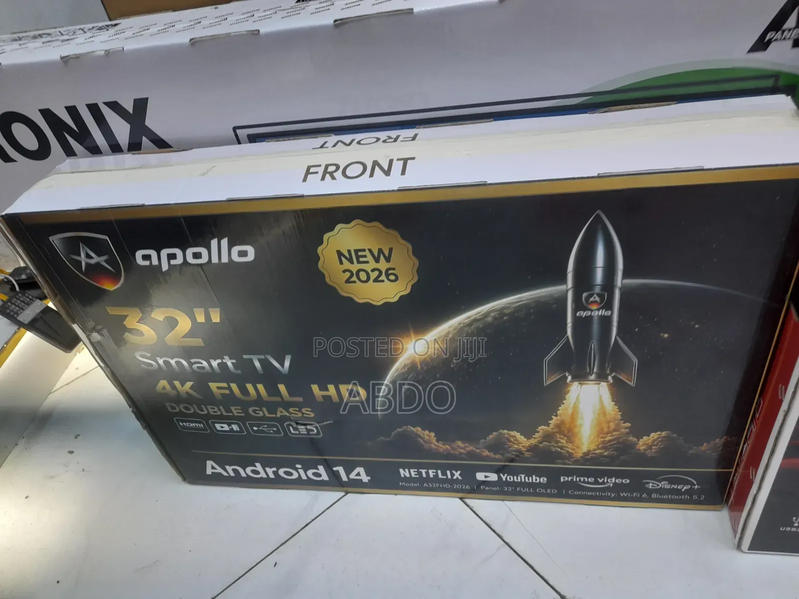 Apollo Smart Led TV 32 Inch Andraid Doubel Gelass 2026 Hifi Speaker