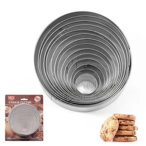 Stainless Steel Round Cookie Cutter Set 14 PCS