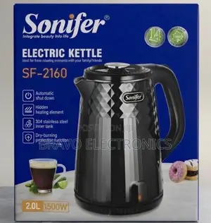 Sonifer SF-2160 Electric Kettle. With a 2.0L Capacity and 1500W Power