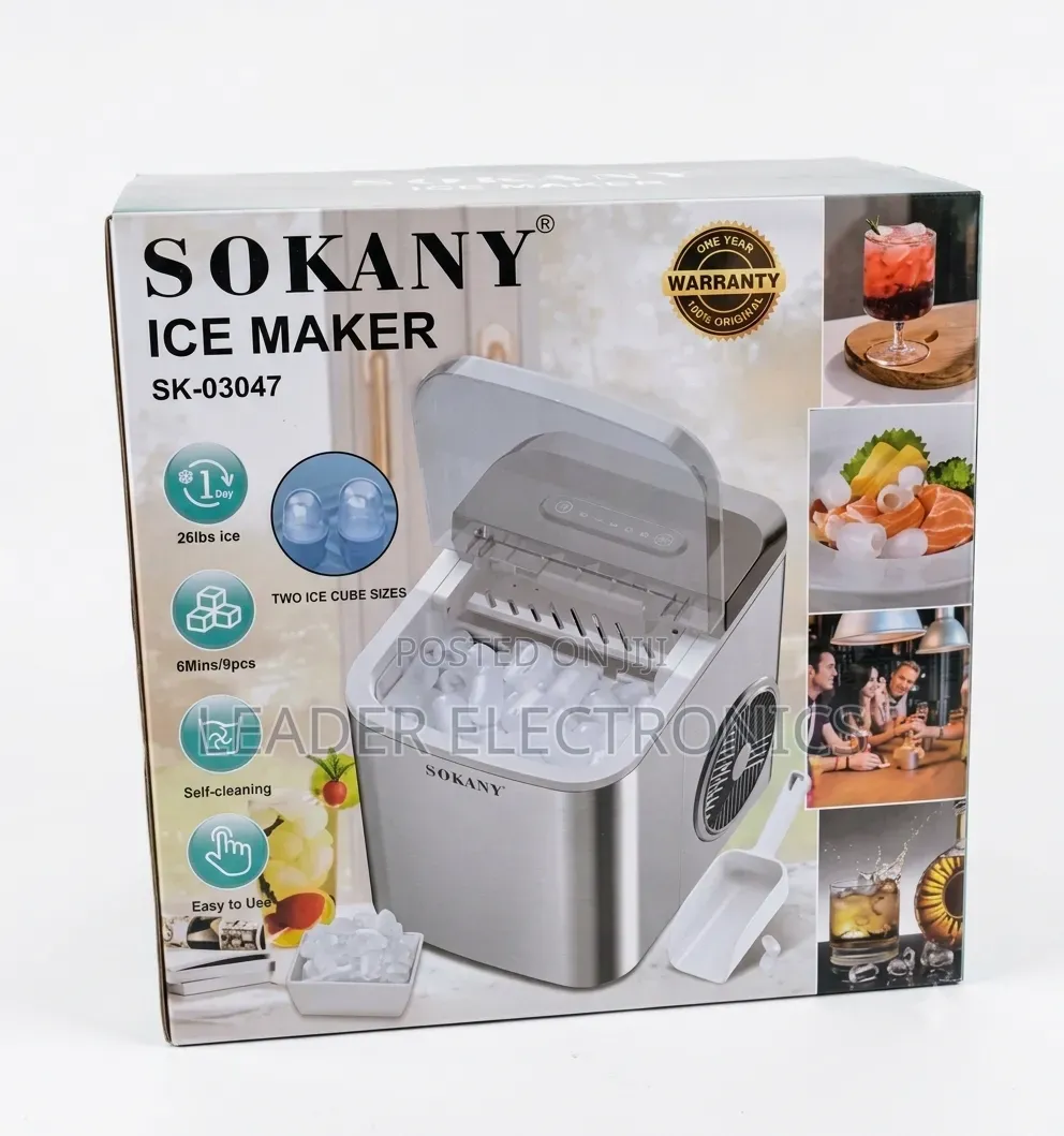 Sokany Ice Maker – Fast Ice Making | Compact, Convenient Easy to Use