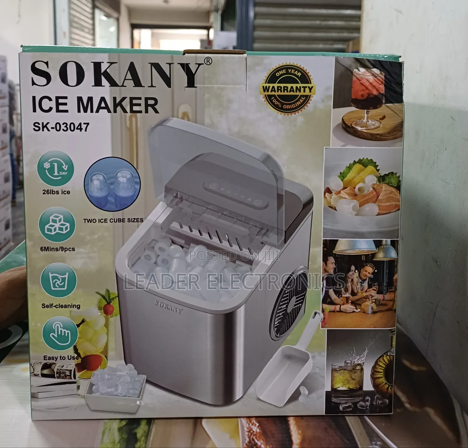 Sokany Ice Maker – Fast Ice Mekr | Perfect for Home, Café Restaurant