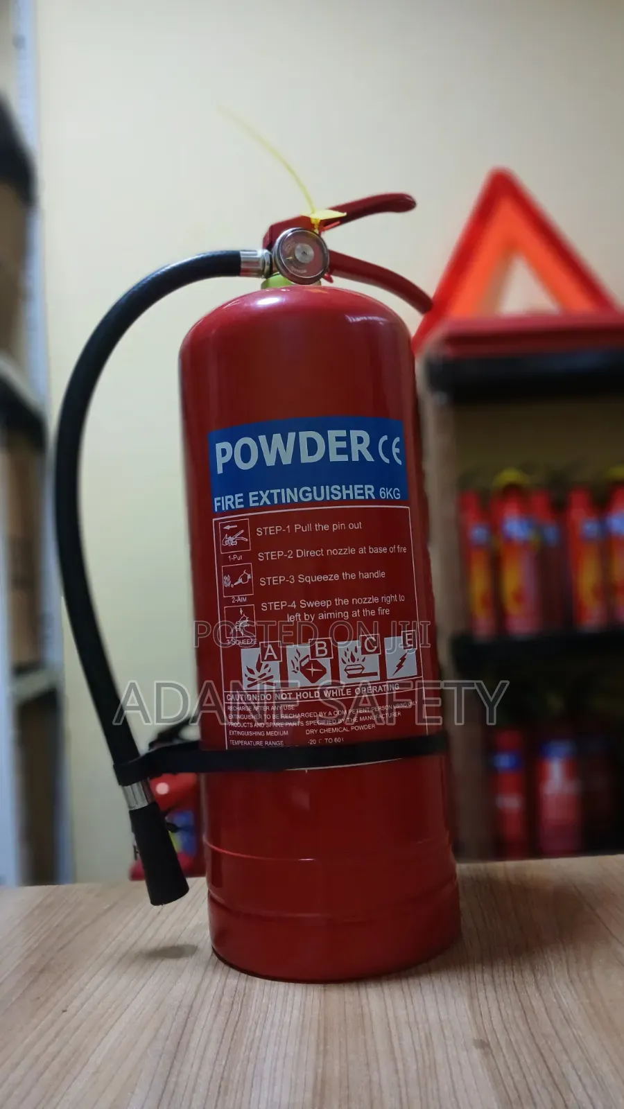 6kg ABC Powder Fire Extinguisher ኤቢሲ ፓውደር እሳት ማጥፊያ 憨豆哦