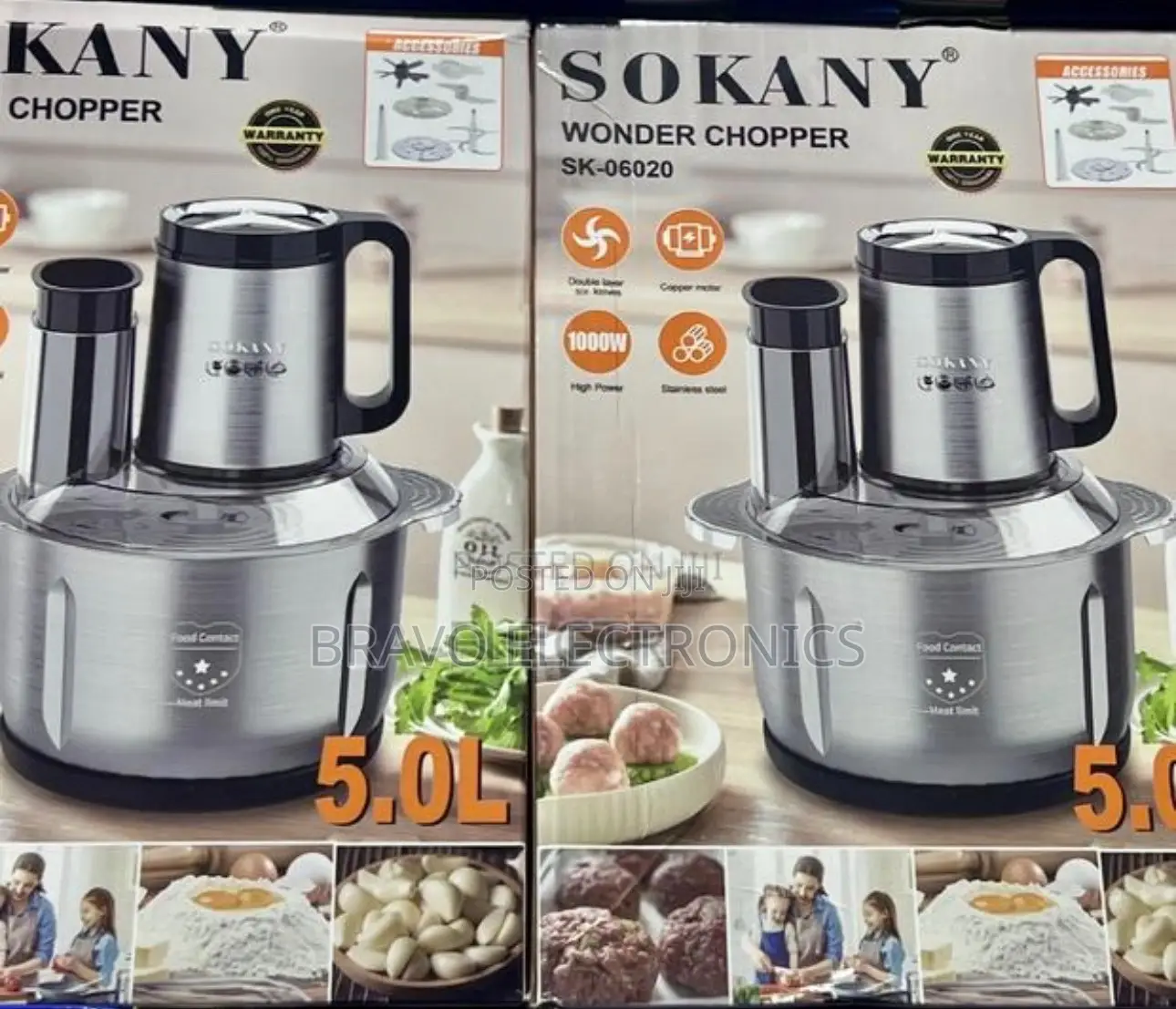 Sokany Wonder Chooper 3 in 1 Chopper and Garlic Peeler
