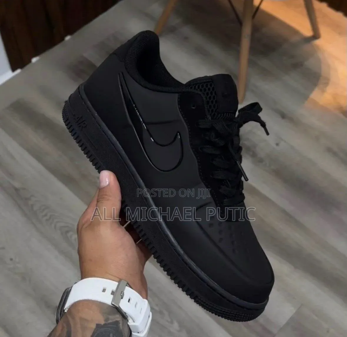 Nike Airforce 1 '07 Foamposite 'Triple Black' Shoes
