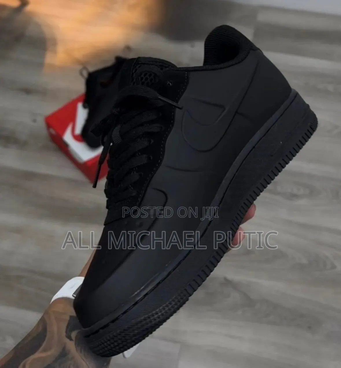 Nike Airforce 1 '07 Foamposite 'Triple Black' Shoes