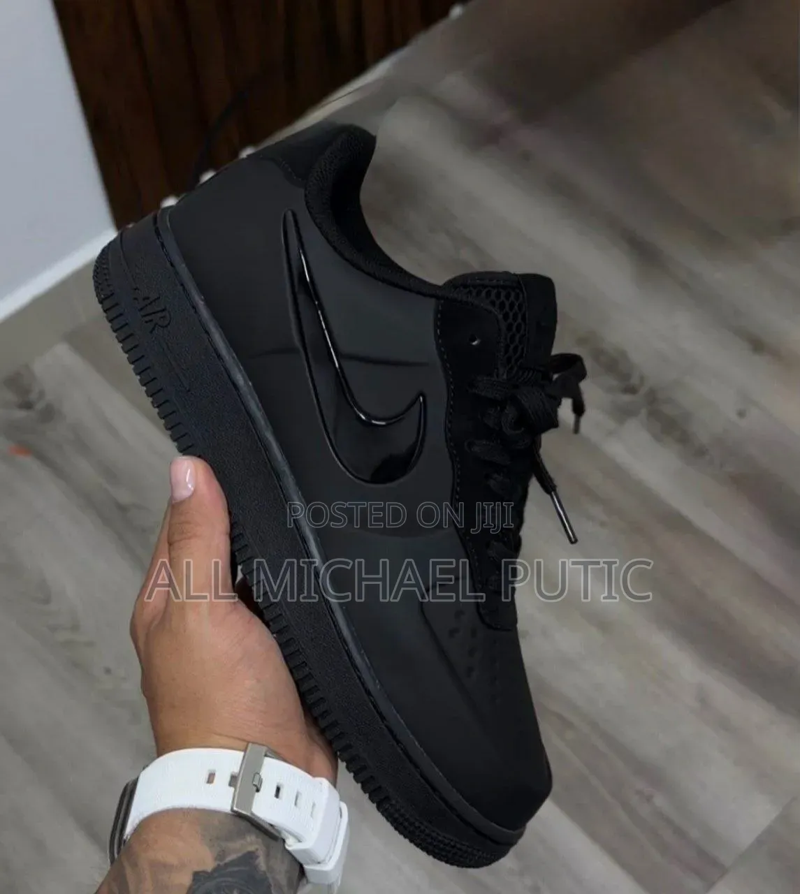 Nike Airforce 1 '07 Foamposite 'Triple Black' Shoes