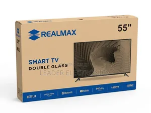 Realmax TV 55" Smart Android TV – Double Glass Design | Big Screen