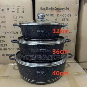 Momcoc Marble Granite Casserole Set