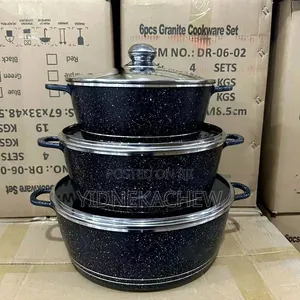 Momcoc Marble Granite Casserole Set