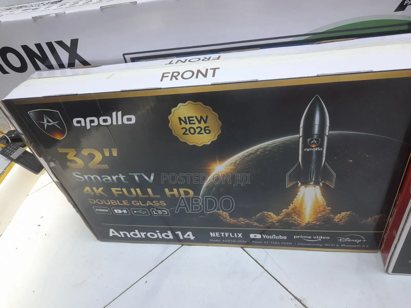 Apollo Smart Led TV 32 Inch Andraid Doubel Gelass 2026 Hifi Speaker
