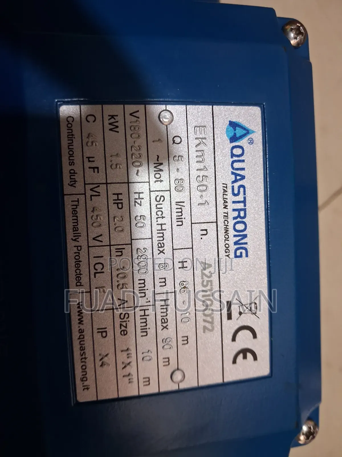 AQuastrong Italian Technology Pump