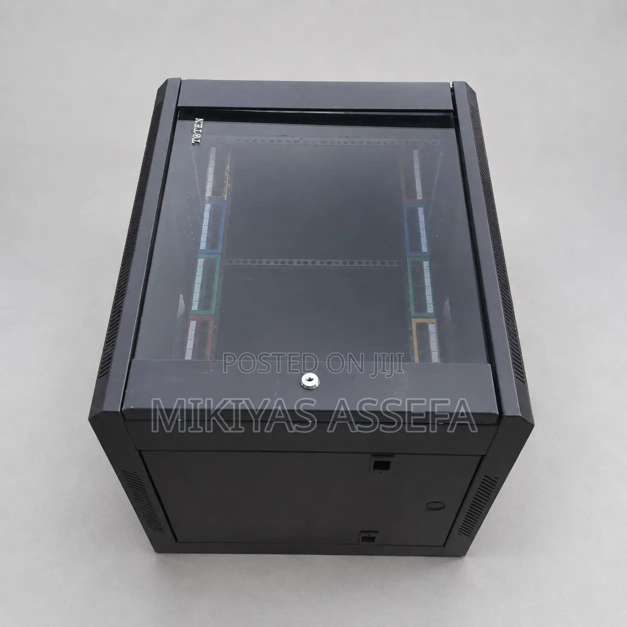 Wall-Mounted Network Cabinet With Glass Door – Used