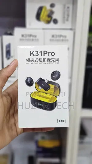 K31Pro Collar Clip Button Microphone