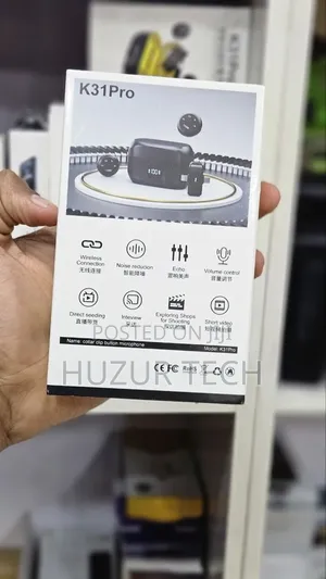 K31Pro Collar Clip Button Microphone