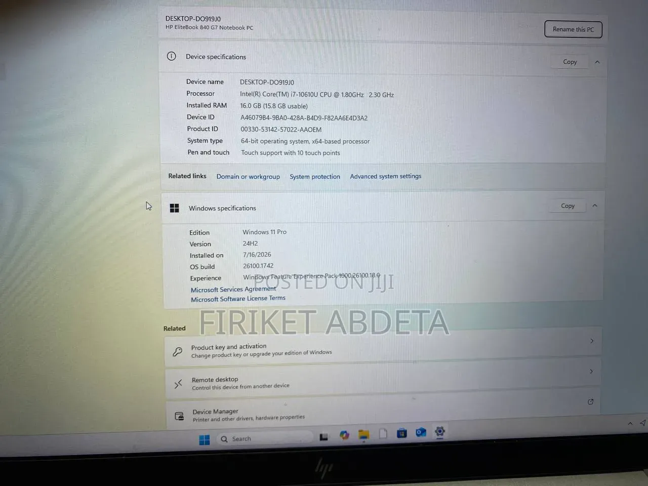 Laptop HP EliteBook 840 16GB Intel Core 7 SSD 512GB