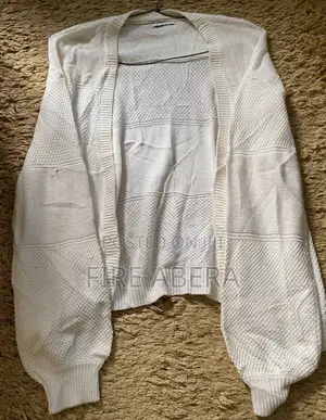 White Open-Front Lightweight Knit Cardigan