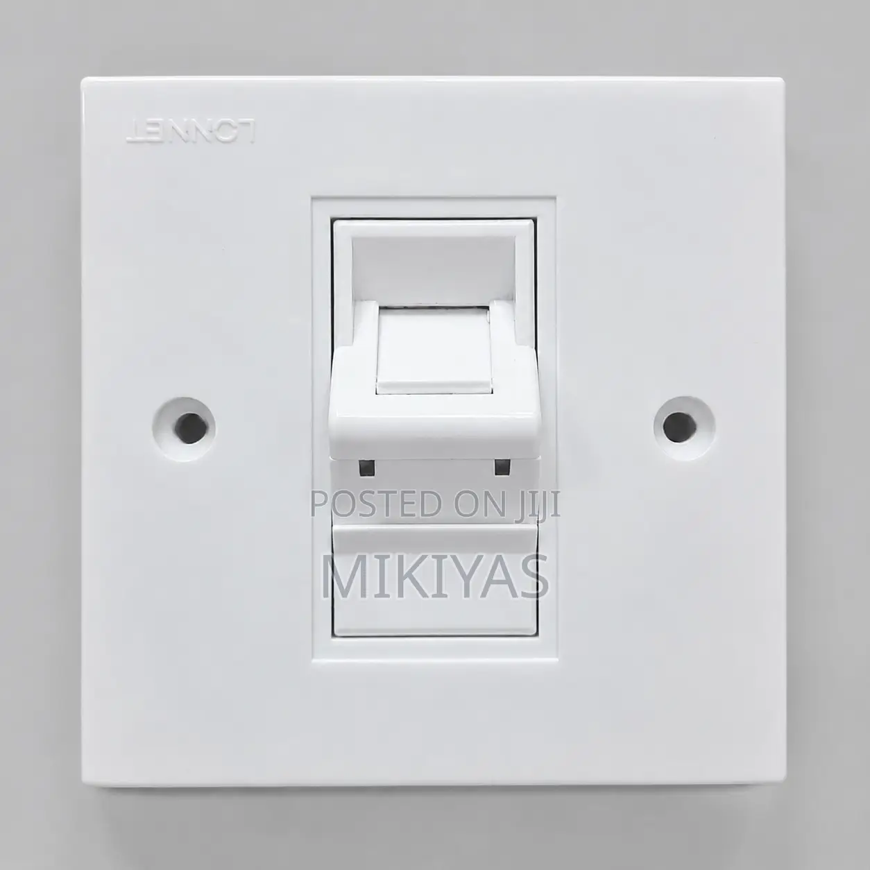 Lonnet Dual-Port Network Data Wall Faceplate – White