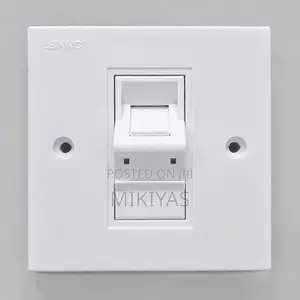 Lonnet Dual-Port Network Data Wall Faceplate – White