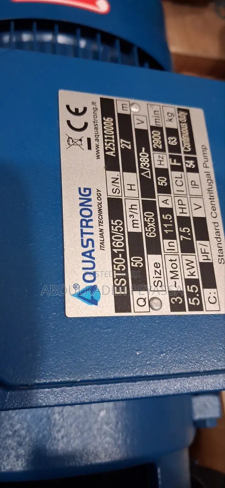 Centrifugal Water Pump Aquastrong Italy