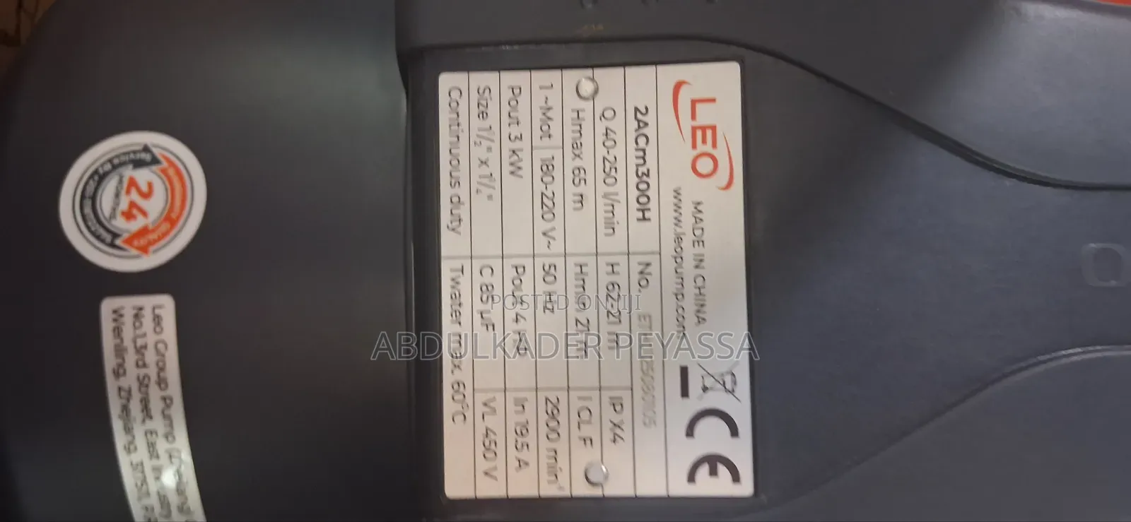 Leo Centrifugal Pump Multistage 4hp 220v