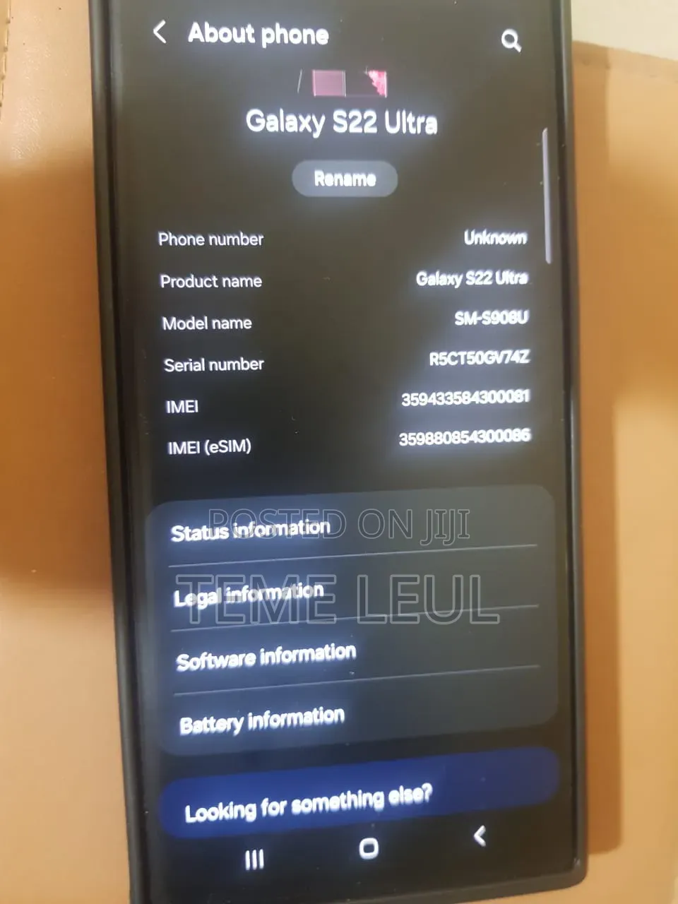 New Samsung Galaxy S22 Ultra 128 GB Purple
