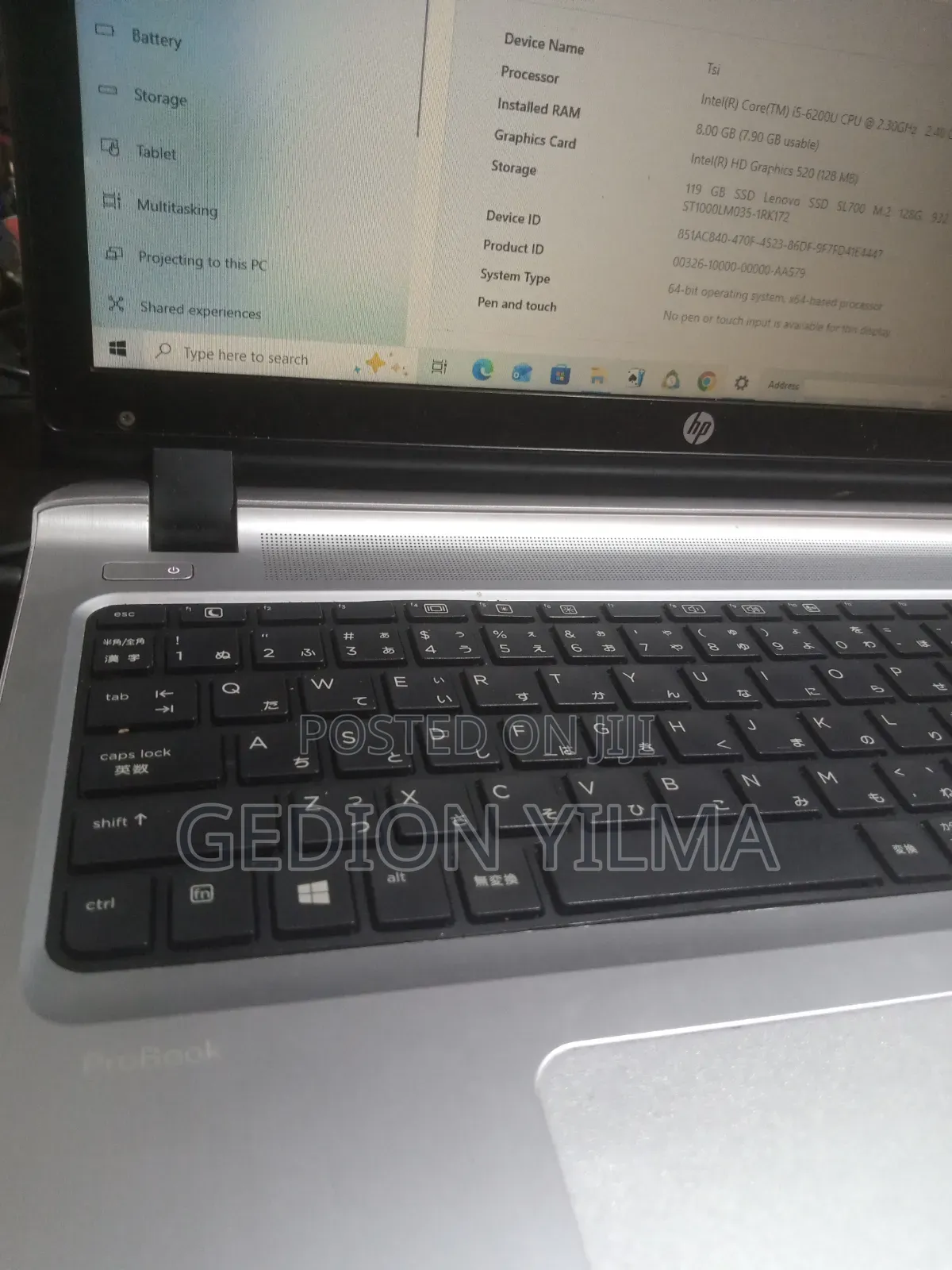 Laptop HP ProBook 450 G3 8GB Intel Core i5 HDD+SSD 1T