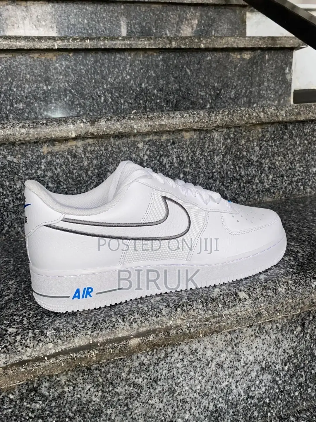 Nike Air Force 1 ’07 – White/Grey/Light Blue | Brand New