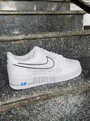 Nike Air Force 1 ’07 – White/Grey/Light Blue | Brand New