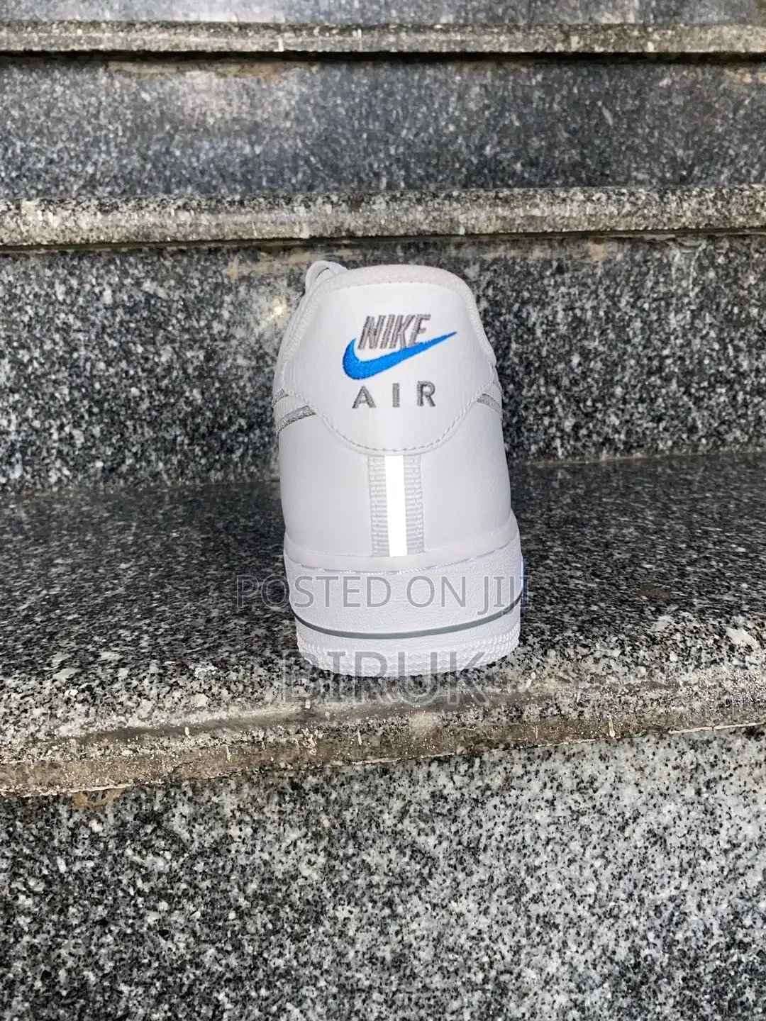 Nike Air Force 1 ’07 – White/Grey/Light Blue | Brand New