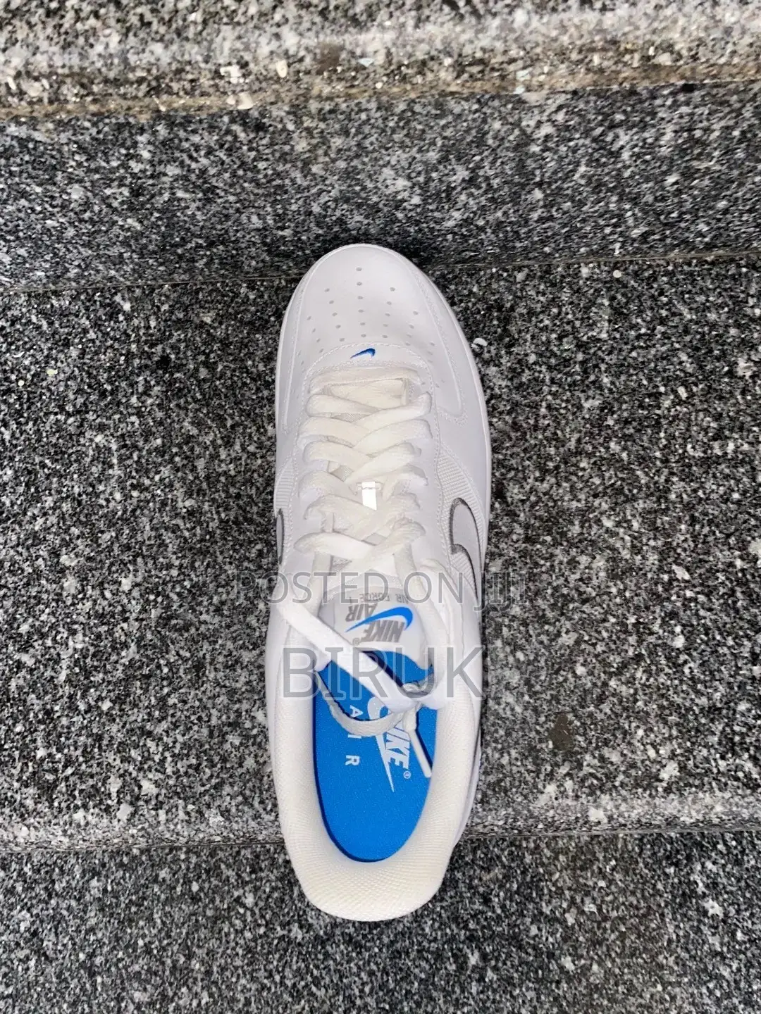 Nike Air Force 1 ’07 – White/Grey/Light Blue | Brand New